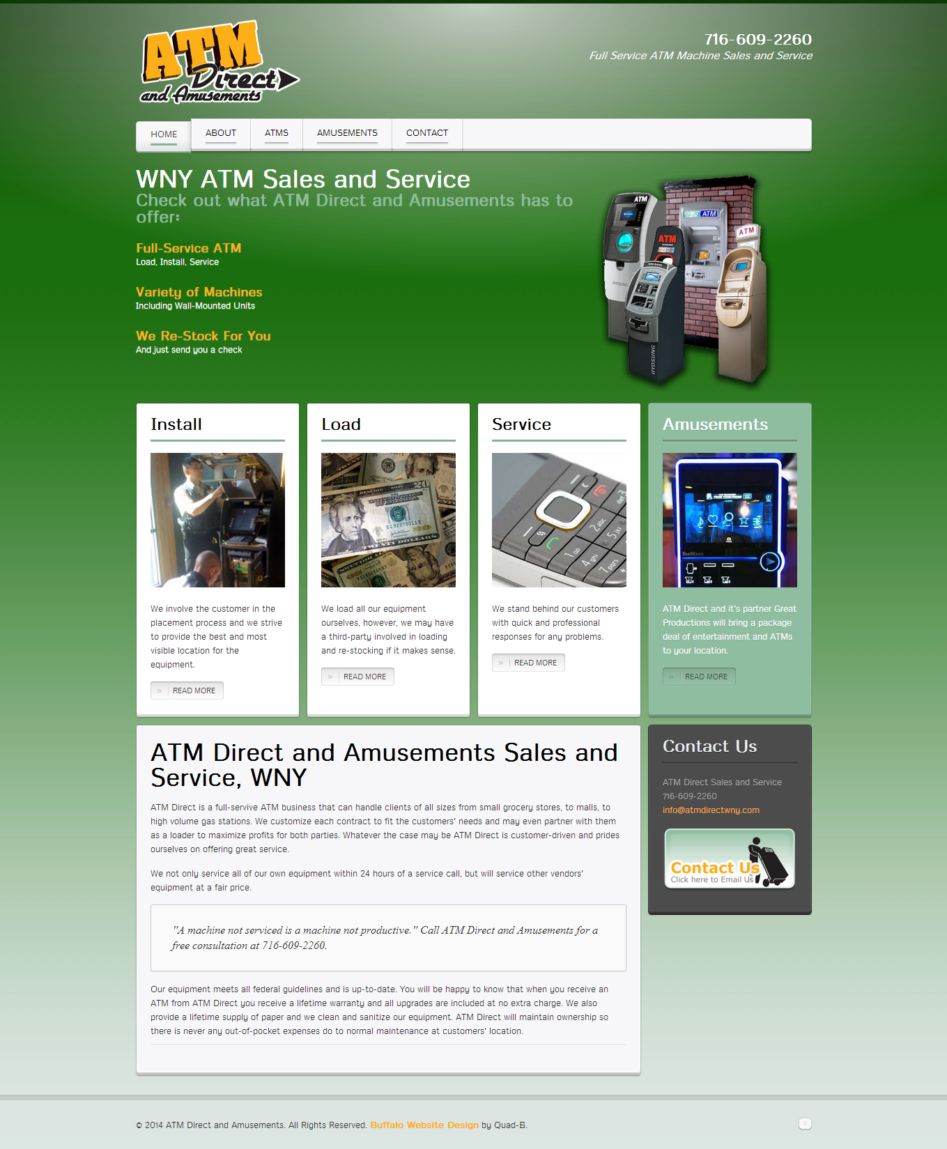 ATM Sales and Service Company Website