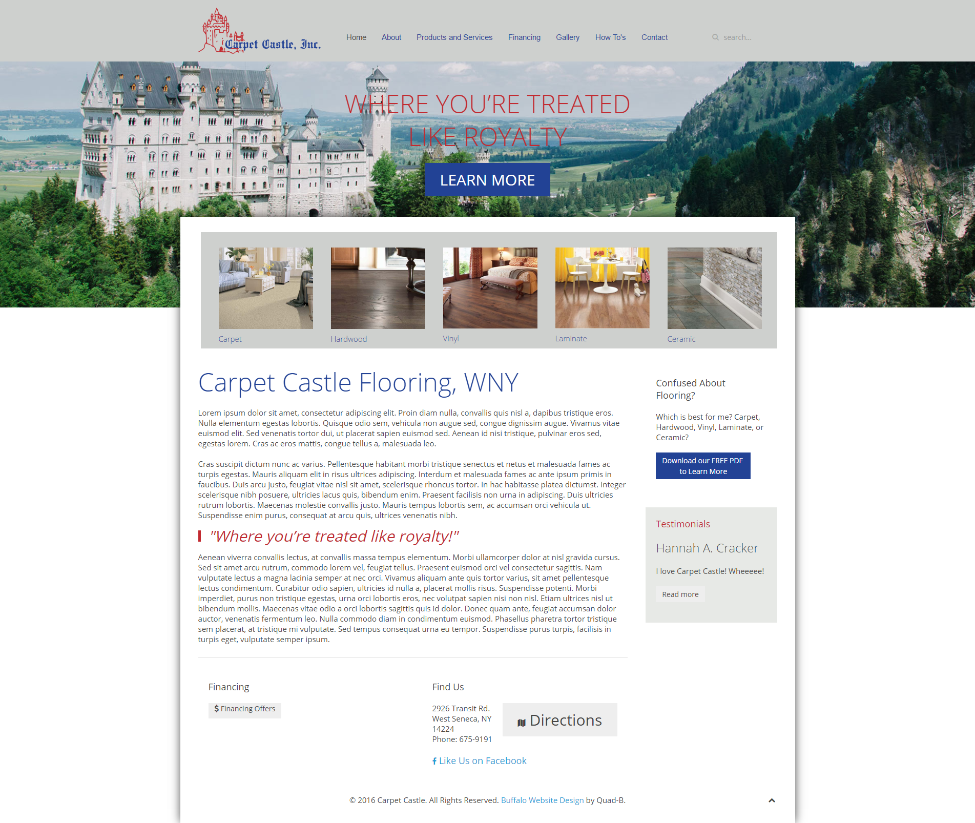 Flooring Sales Company Website