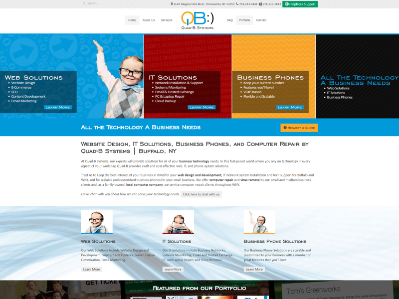 Quad-B Systems Web and IT Company Website 2015