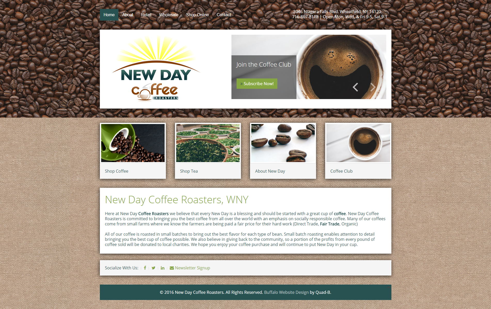 Coffee Sales Company Website