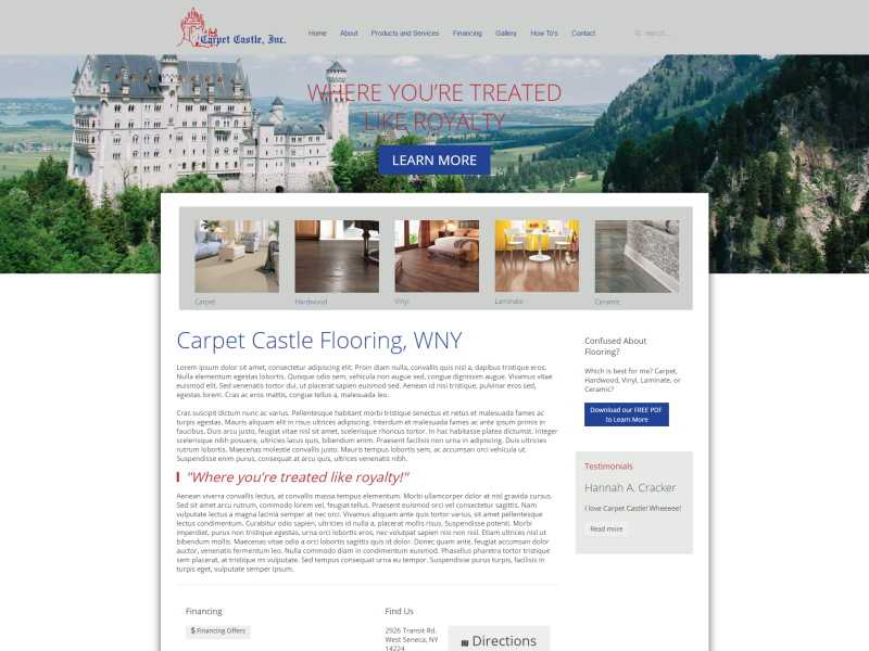 Flooring Sales Company Website