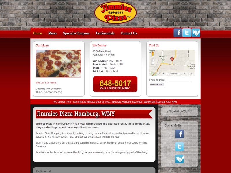 Pizza Restaurant Website