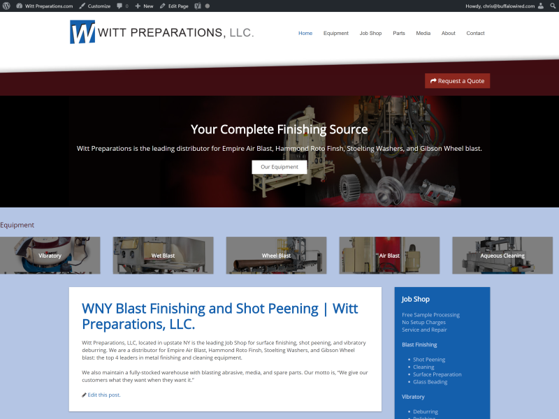 Industrial Manufacturing Company Website