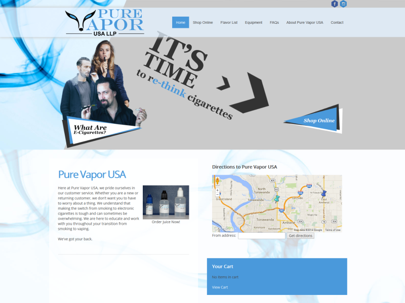 E-Cigarette Company Website