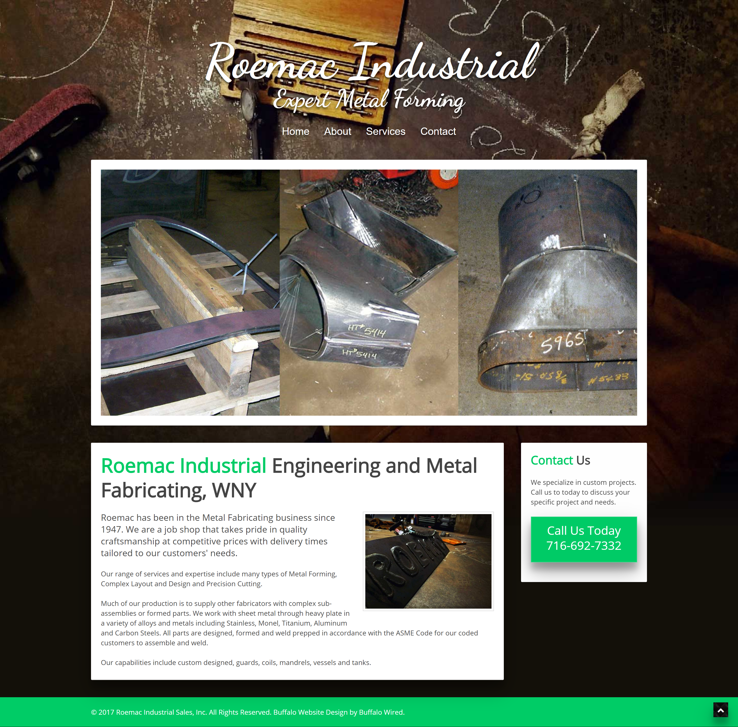 Industrial Machining Company Website