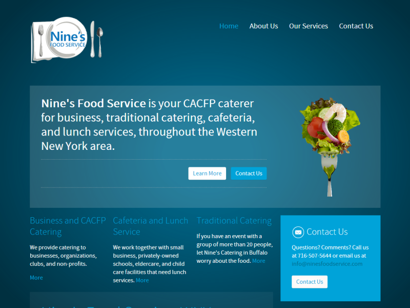 Food Service/Catering Company Website