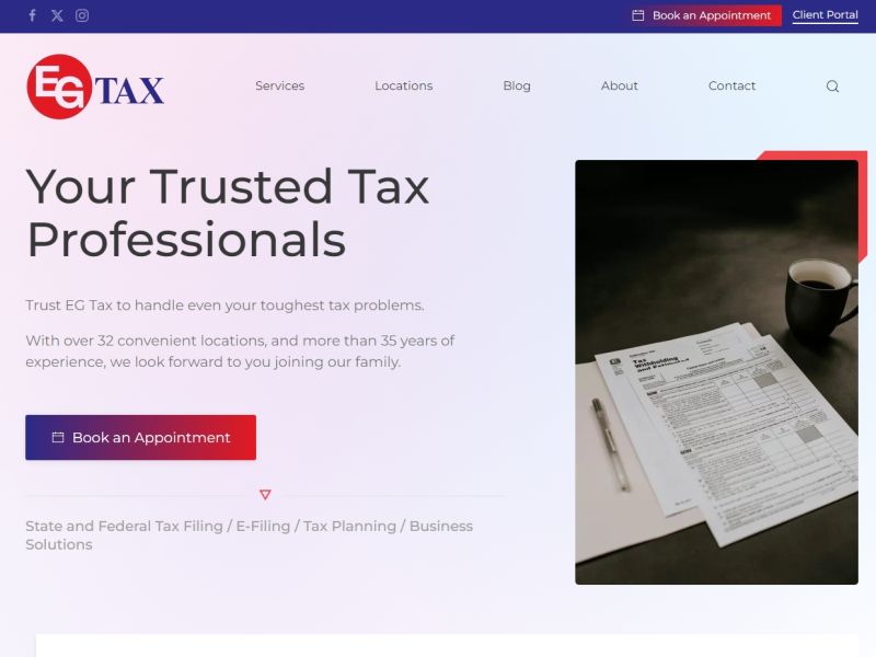 Tax Preparation Firm Website