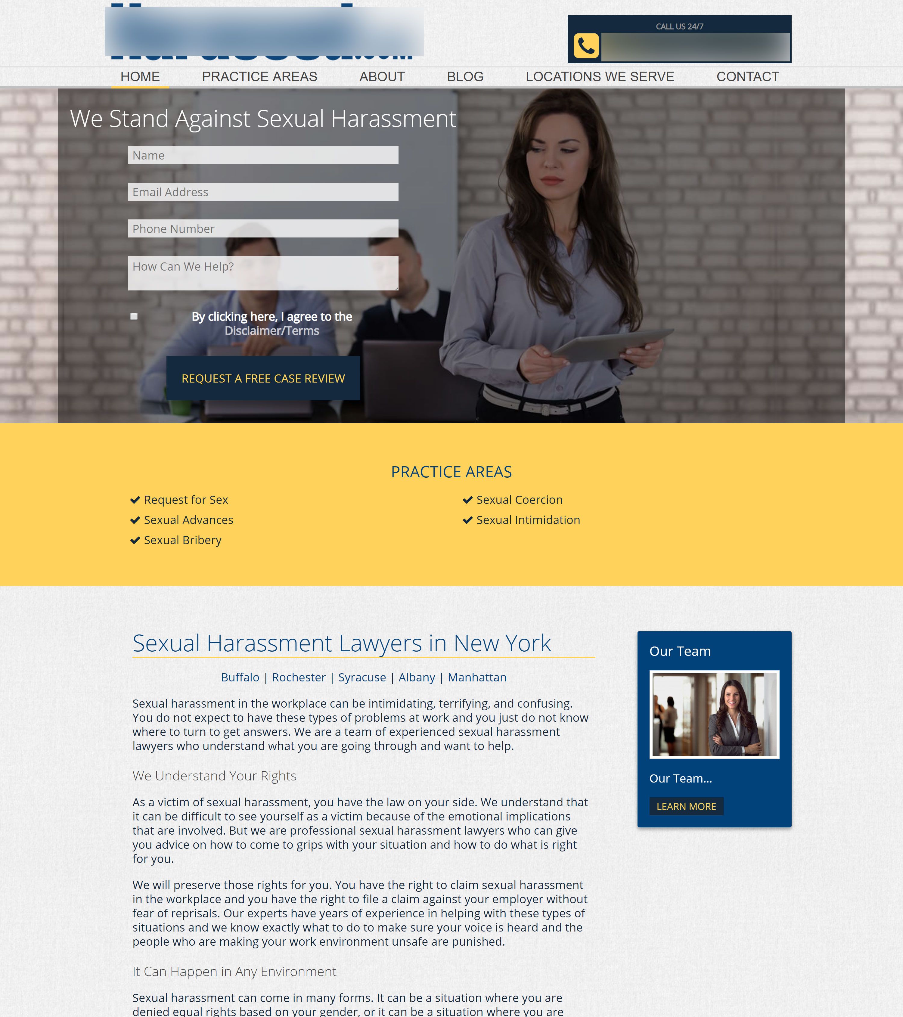 Harassment Lawyer Website