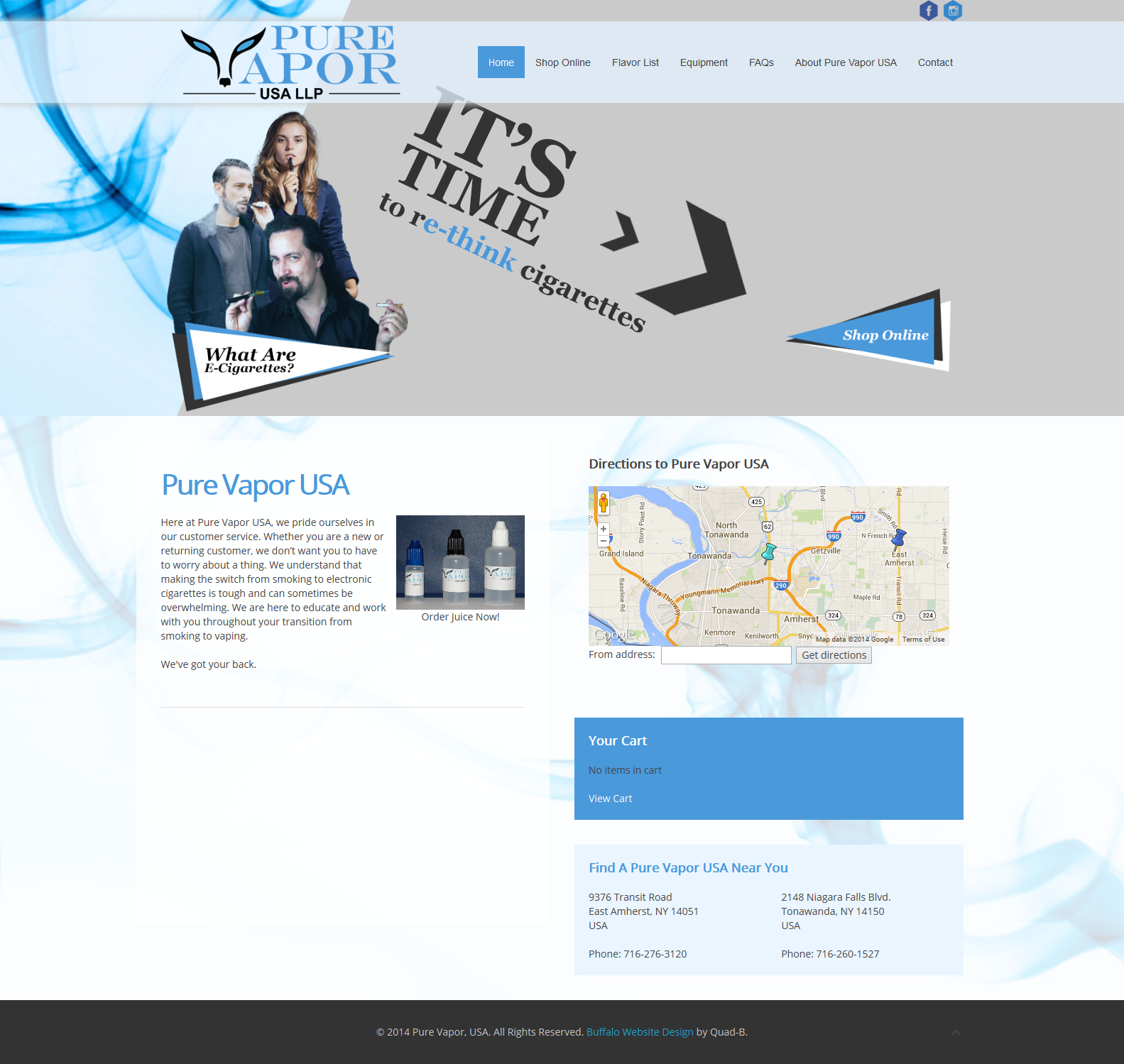 E-Cigarette Company Website