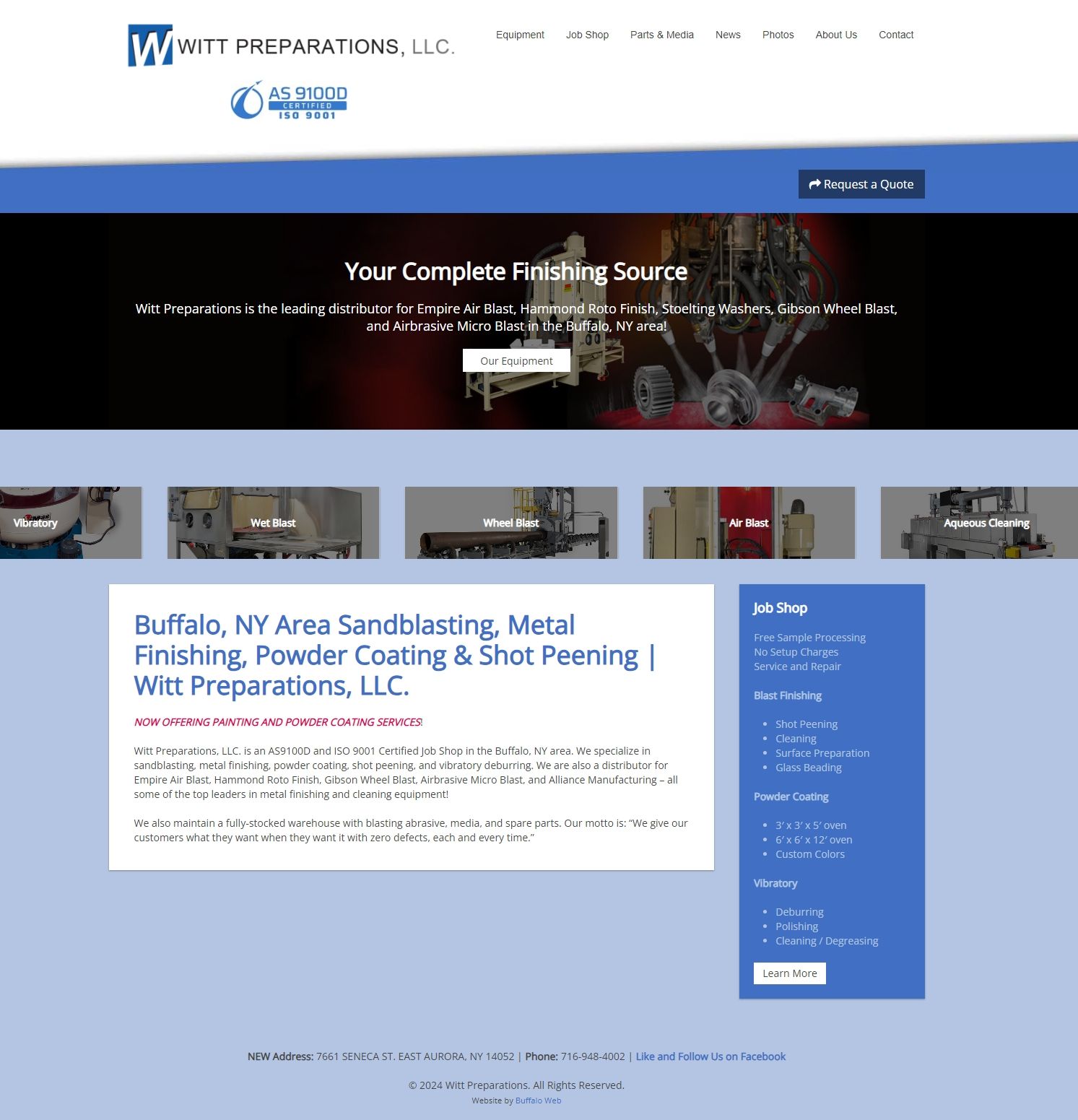 Industrial Manufacturing Company Website