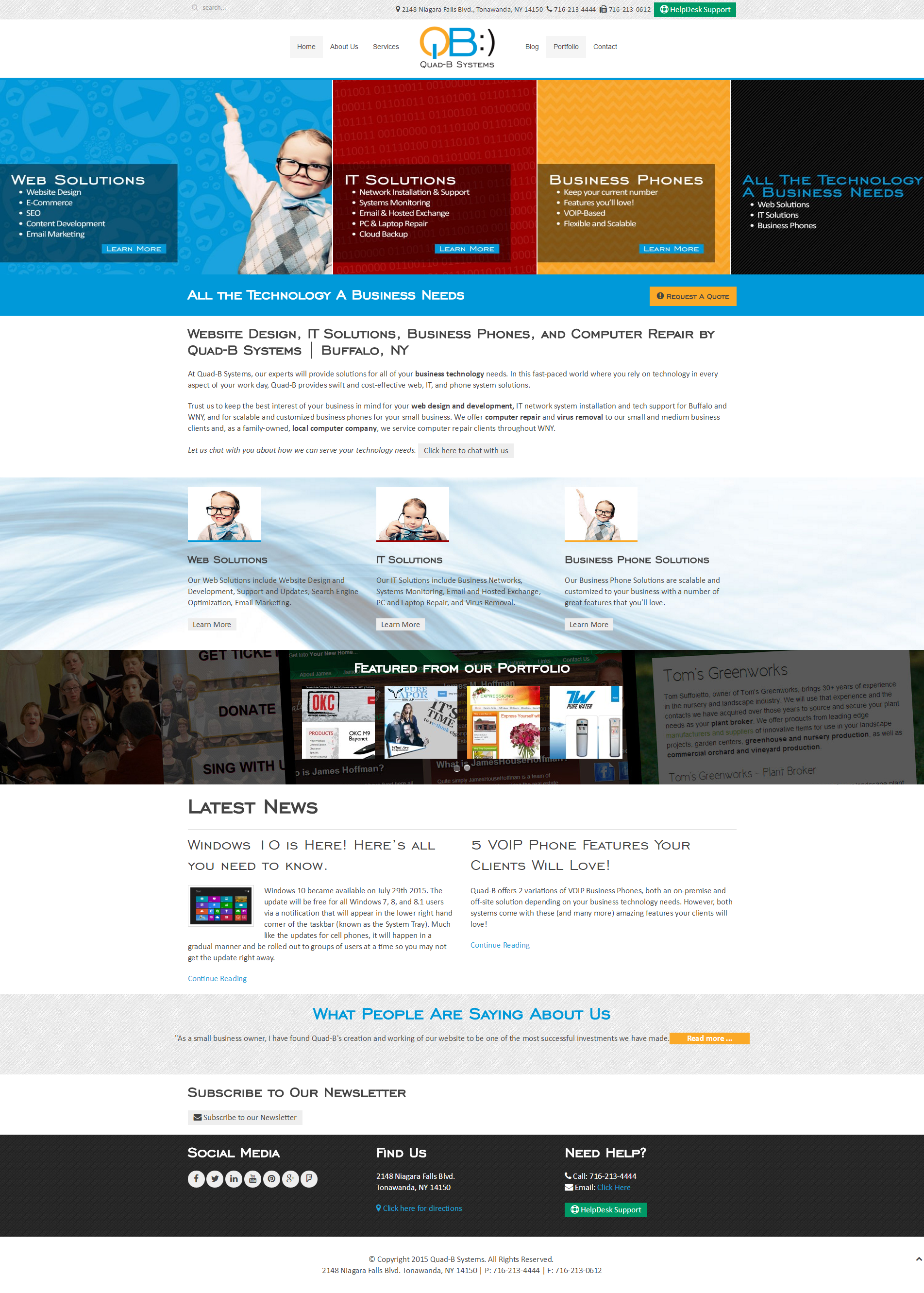 Quad-B Systems Web and IT Company Website 2015