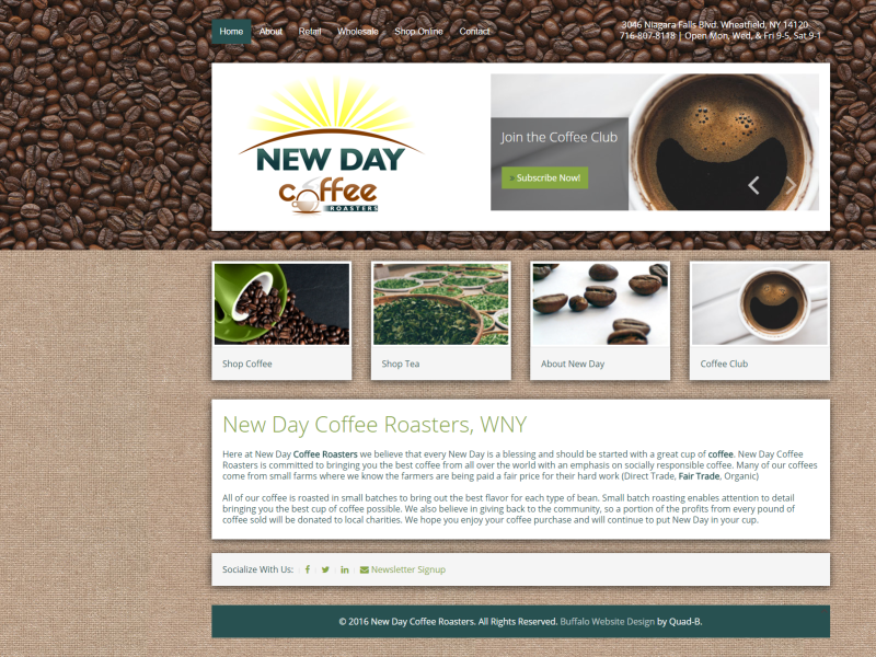 Coffee Sales Company Website