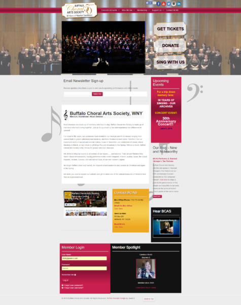 Buffalo Choral Arts Society Choral Group Website